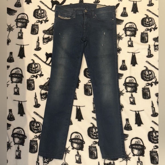 DIESEL women's super slim skinny low waist jeans size W27 L32 - Picture 4 of 7